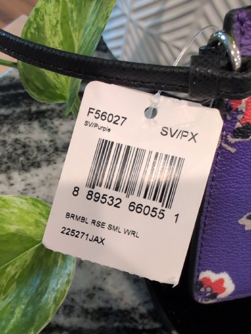 Coach Purple Floral Wristlet - Picture 2 of 4